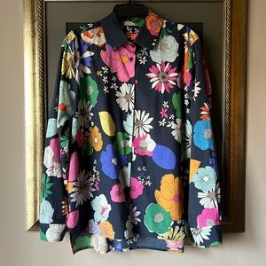 Vilagallo Colorful Cotton Floral Printed Blouse 42